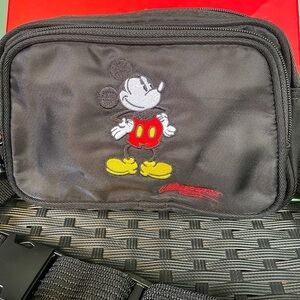 Disney Bag ,Mickey Mouse Bag,
Disney Black Belt Bag with Classic Mickey Design